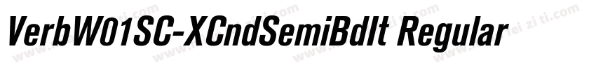 VerbW01SC-XCndSemiBdIt Regular字体转换